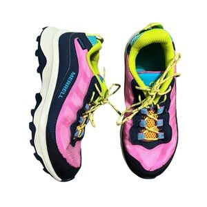 Merrell Kids' Vibrant Pink and Lime Sneakers